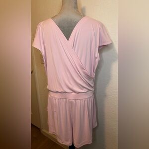 Lululemon Drapey Softstreme Romper Pink Organza Size XL - W1FRZS
